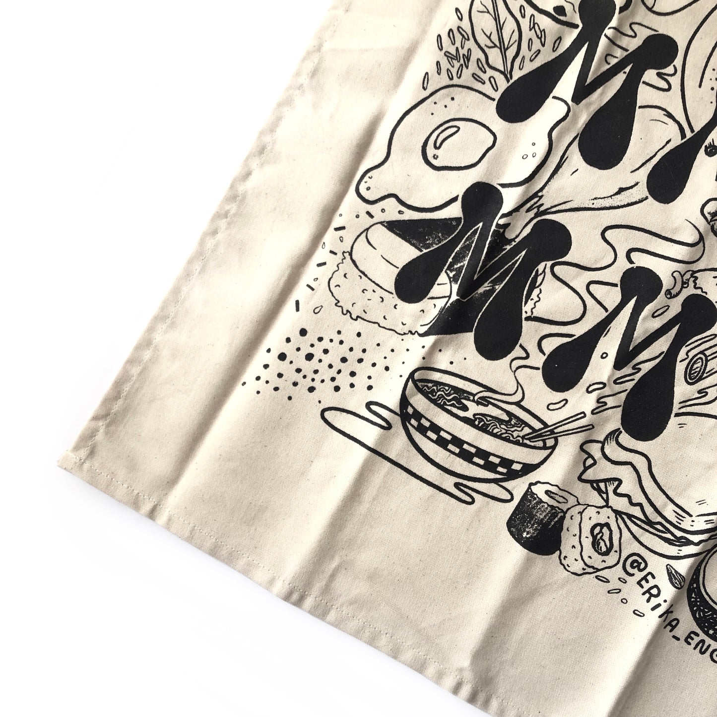 YUM Cotton Tea Towel - FUN Illustrated Kitchen Towel