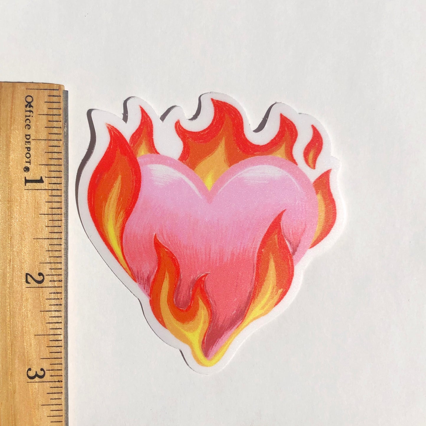 Heart on Fire Sticker