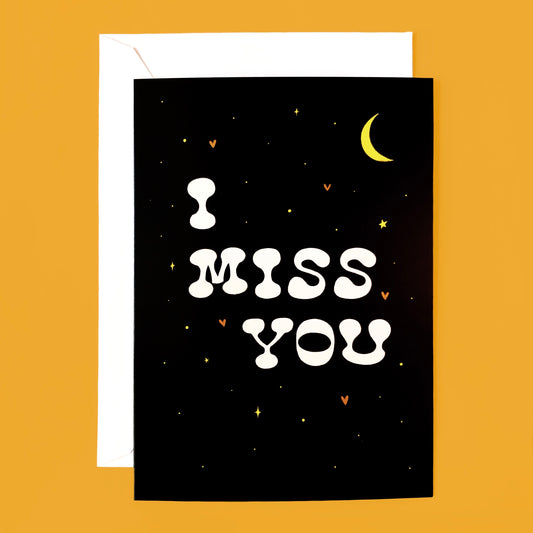 I Miss You Note Card - BLANK INSIDE