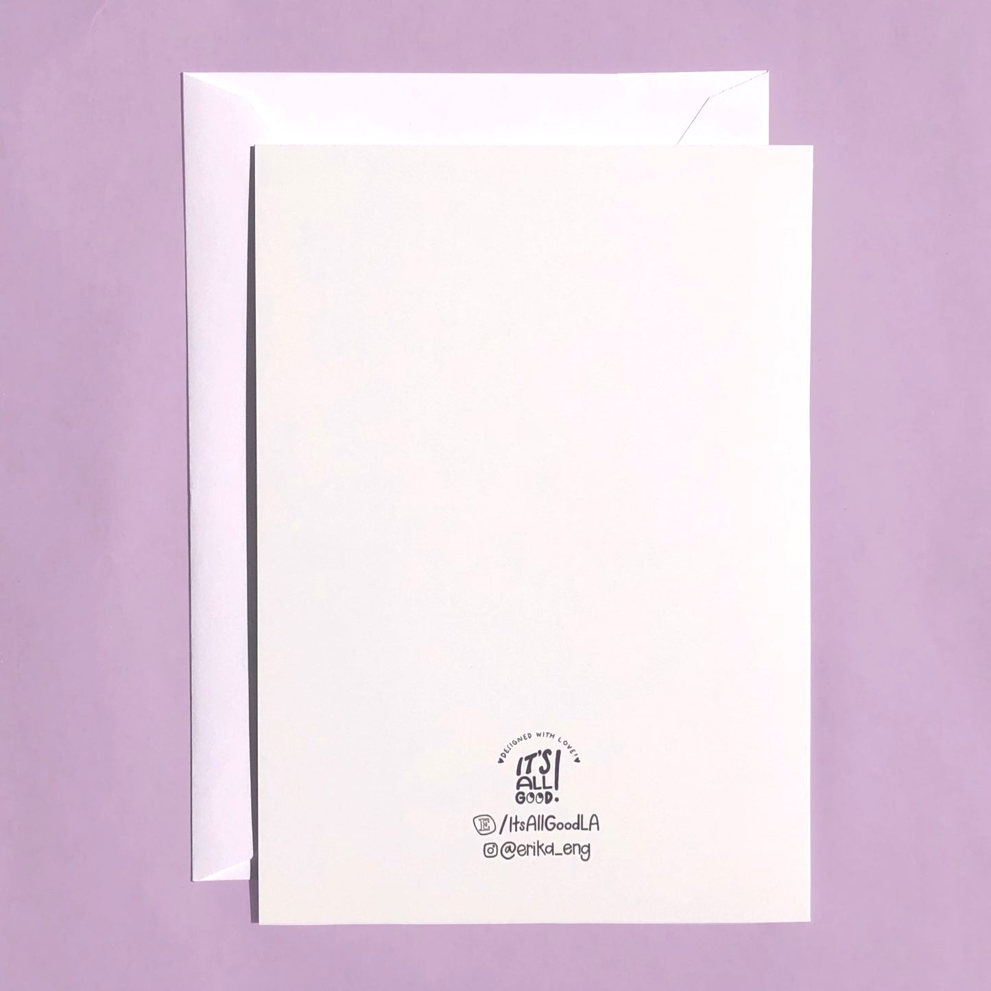 U-BAE Note Card — Ube Valentine Card - BLANK INSIDE