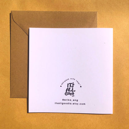 Oh Happy Day! Square Greeting Card - BLANK INSIDE