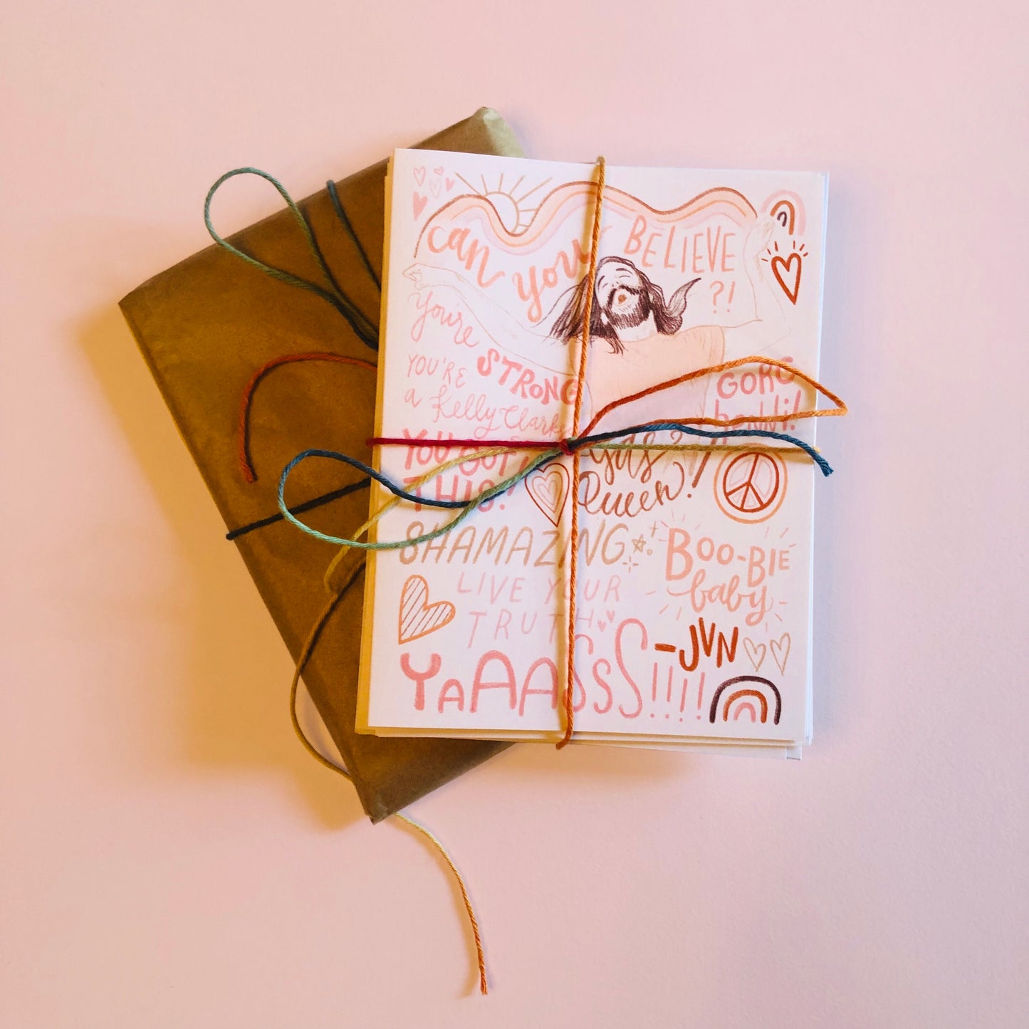 Fab Five Note Cards - Set of 5 - BLANK INSIDE