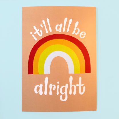 It’ll All Be Alright Note Card - BLANK INSIDE