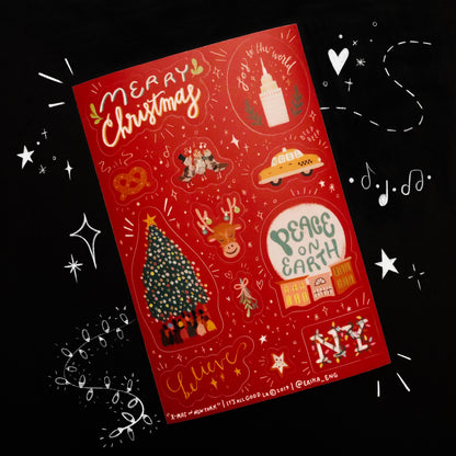 Christmas in New York Sticker Sheet