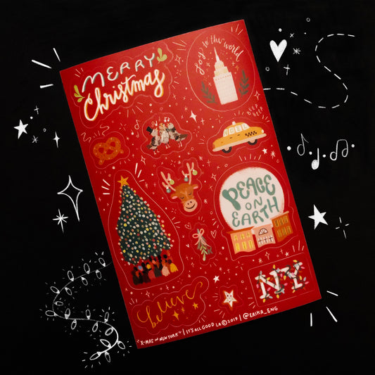 Christmas in New York Sticker Sheet