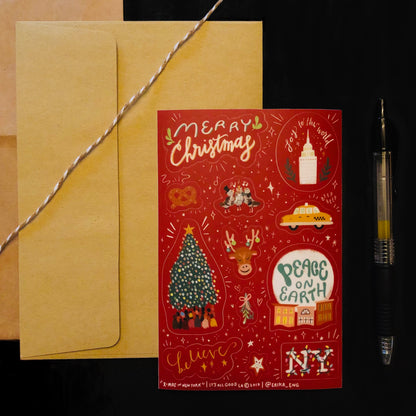 Christmas in New York Sticker Sheet