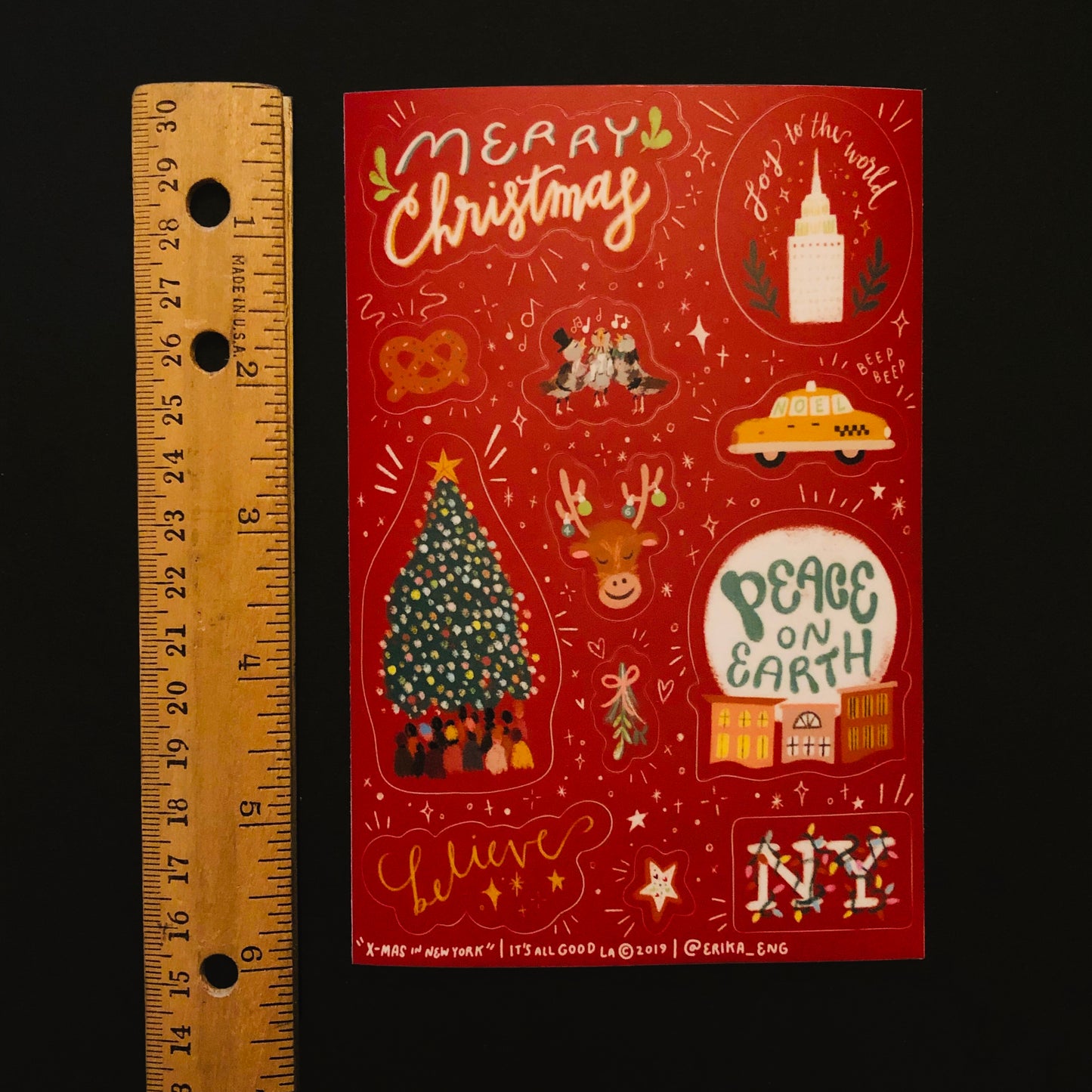 Christmas in New York Sticker Sheet